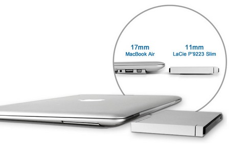 LaCie Porsche Design P'9223 Slim USB 3.0 Mobile Drive slim macbook air