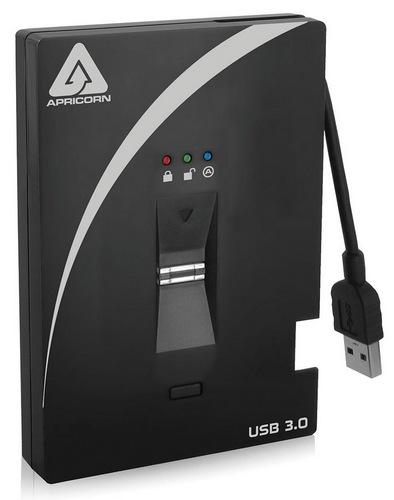 Apricorn Aegis Bio 3.0 USB 3.0 Biometric Hard Drive with 256-bit AES-XTS Hardware Encryption 1