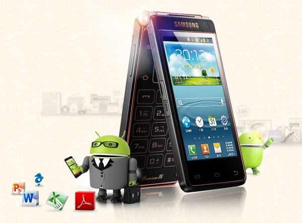 China Telecom Samsung SCH-W2013 Dual-screen Flip Android Phone gets Quad-core CPU 1