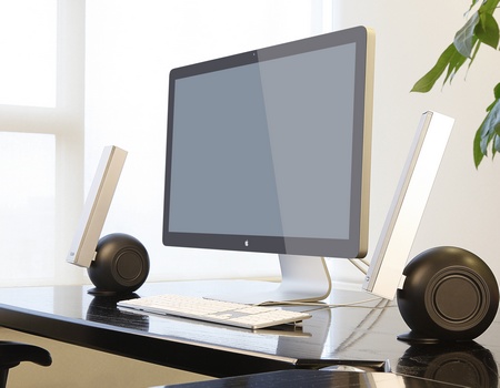 Edifier E10 Exclaim 2.0 Speaker System with imac 1