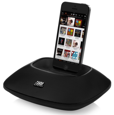 JBL OnBeat Micro iphone speaker dock with lightning connector iphone docked