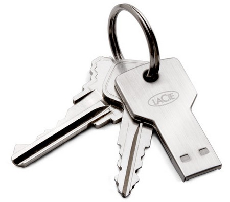 LaCie PetiteKey Key-shaped USB Flash Drive keychain