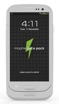 Mophie juice pack Battery Case for Samsung Galaxy S III front