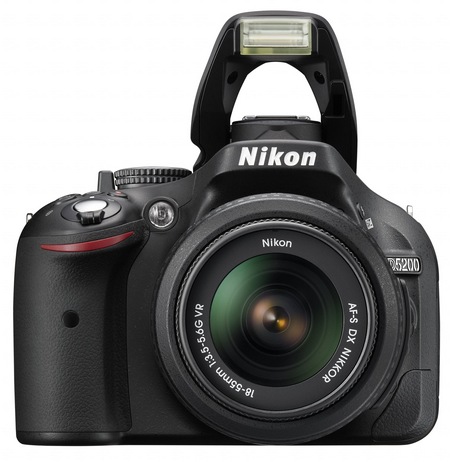 Nikon D5200 Digital SLR Camera with 39-point AF and 24.1 Megapixel Sensor flash open