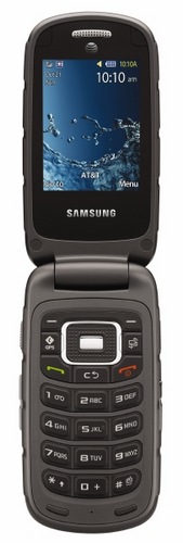 AT&T Samsung Rugby III Rugged Clamshell with Enhanced Push to Talk open