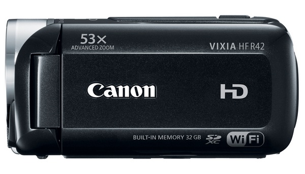 Canon VIXIA HF R42 WiFi Full HD Camcorder side