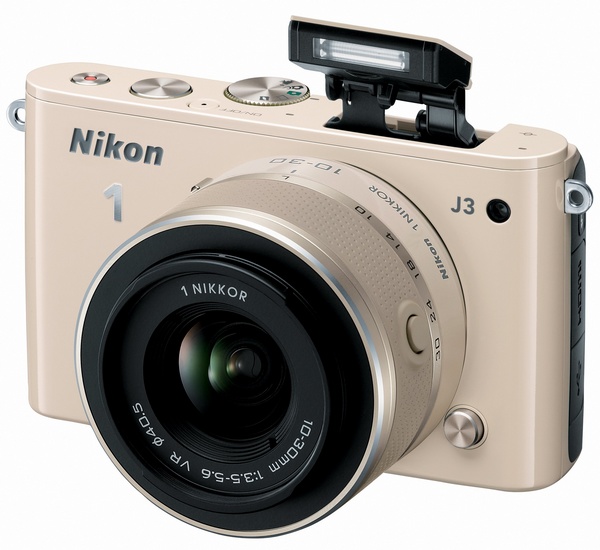 Nikon 1 J3 mirrorless camera biege