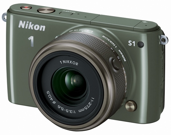 Nikon 1 S1 mirrorless camera khaki