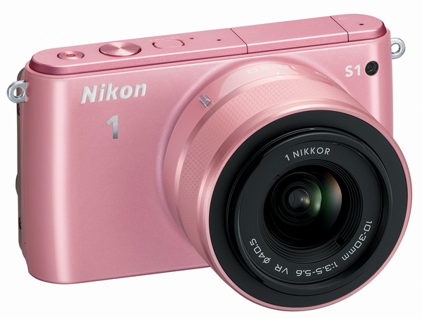 Nikon 1 S1 mirrorless camera pink