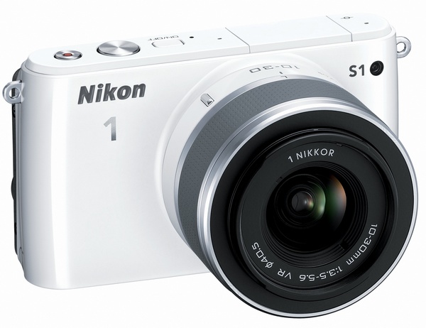 Nikon 1 S1 mirrorless camera white