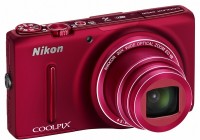 Nikon CoolPix S9500 and S9400 Slim Super Zoom Cameras with WiFi red