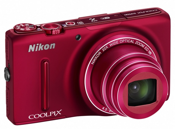 Nikon CoolPix S9500 and S9400 Slim Super Zoom Cameras with WiFi red