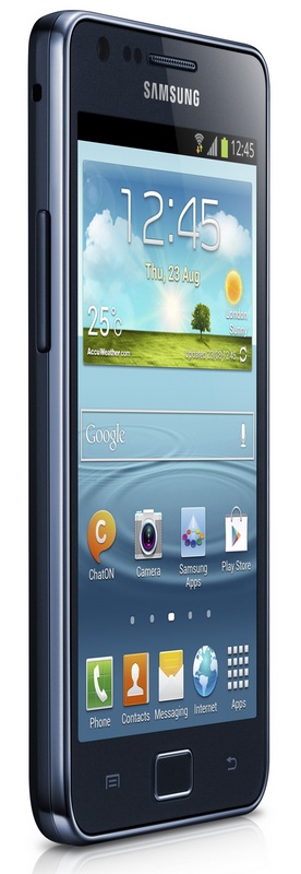 Samsung Galaxy S II Plus runs Android 4.1.2 Jelly Bean Black