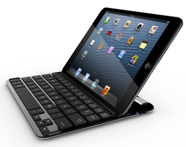 Belkin FastFit Keyboard Case for iPad mini in use