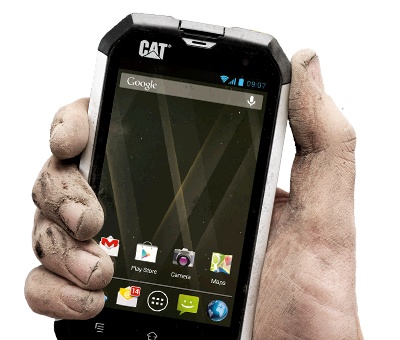 Caterpillar CAT B15 Rugged Android Smartphone on hand