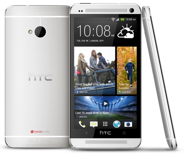 HTC One Android Smartphon silver white