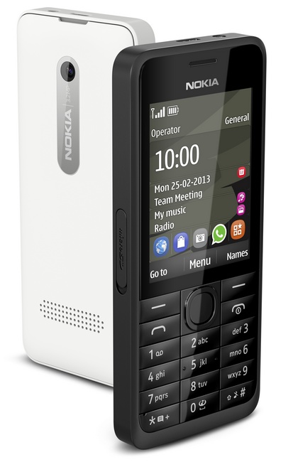 Nokia 301 feature phone black white