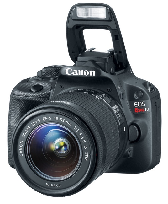 Canon EOS Rebel SL1 is the World's Smallest and Lightest DSLR angle flash