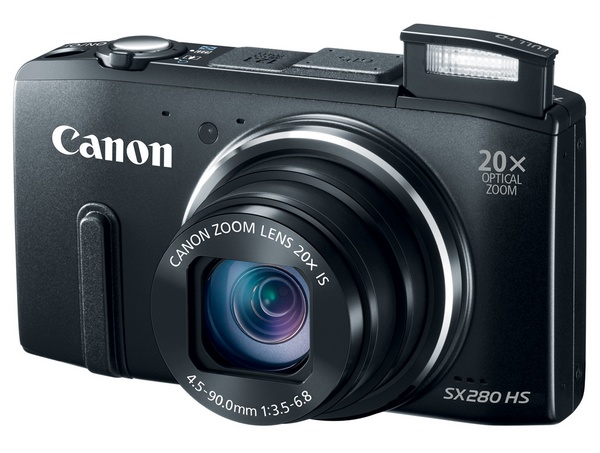 Canon PowerShot SX280 HS with 20x Optical Zoom, WiFi and GPS black flash