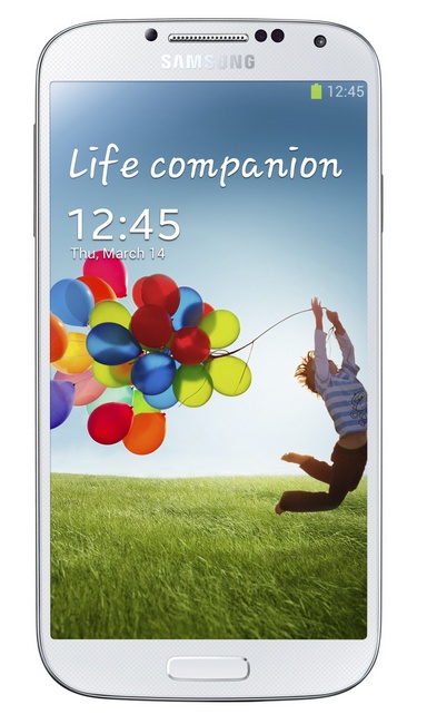 Samsung Galaxy S4 8-core Android smartphone white front