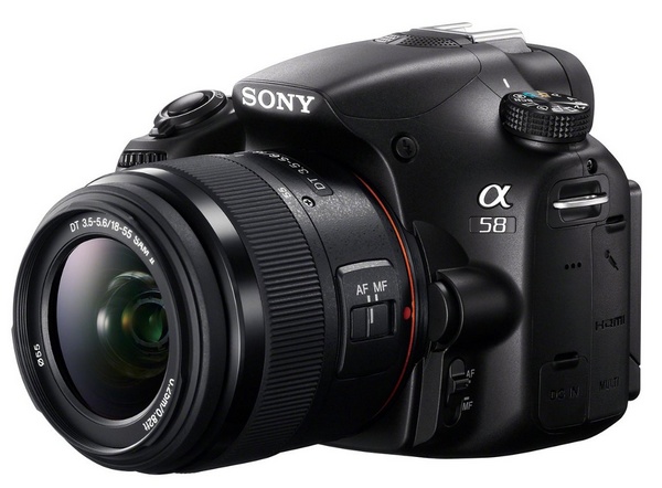 Sony Alpha a58 DSLR Camera for Beginners side