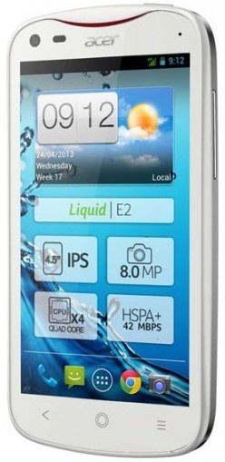 Acer Liquid E2 Quad-core Smartphone, Optional Dual-SIM white