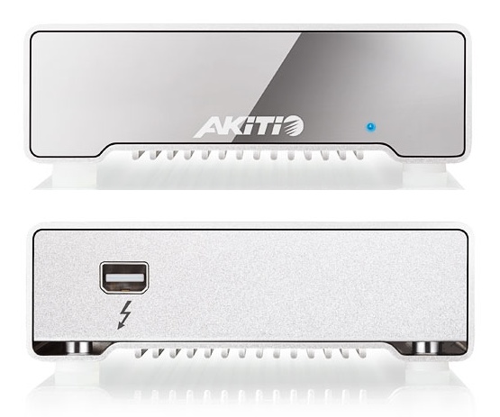 Akitio 256 GB Neutrino Thunderbolt External SSD front back