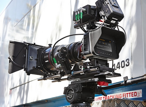 Blackmagic Production Camera 4K Digital Film Camera in use