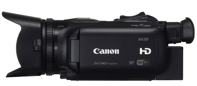 Canon XA25 and XA20 Ultra-Compact Professional Camcorders side