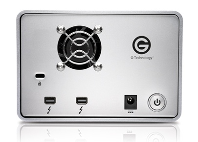 G-Technology G-DOCK ev with Thunderbolt hard drive dock ports