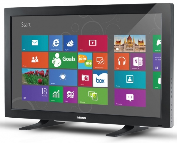 InFocus BigTouch 55-inch All-in-one Touchscreen PC runs Windows 8 start screen