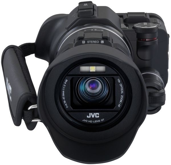 JVC Procison GC-PX100 Camcorder captures Fast-moving Actions front