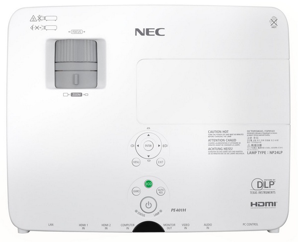 NEC NP-PE401H Entry-level Full HD Installation Projector top