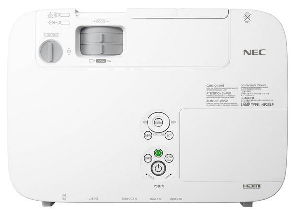 NEC P401W, P451X, P451W and P501X Entry-level Installation Projectors top