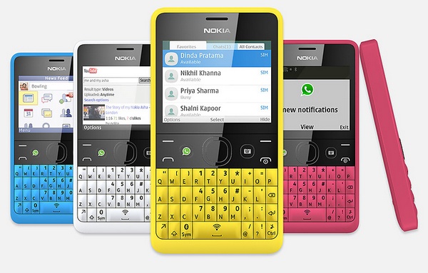 Nokia Asha 210 QWERTY Phone with WhatsApp Button colors