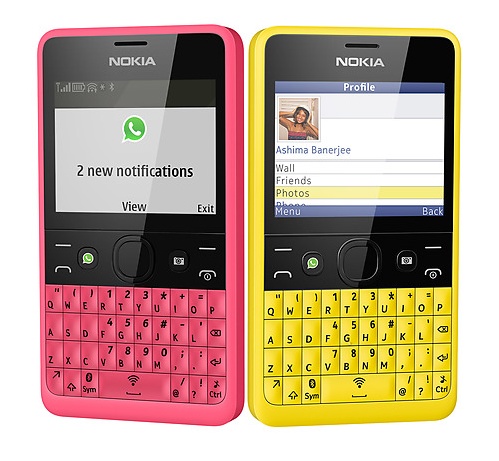 Nokia Asha 210 QWERTY Phone with WhatsApp Button social