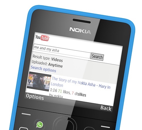 Nokia Asha 210 QWERTY Phone with WhatsApp Button youtube