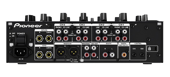 Pioneer DJM-750 4-channel Digital DJ Mixer back