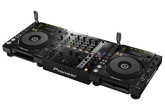 Pioneer DJM-750 4-channel Digital DJ Mixer combined