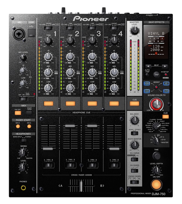 Pioneer DJM-750 4-channel Digital DJ Mixer top