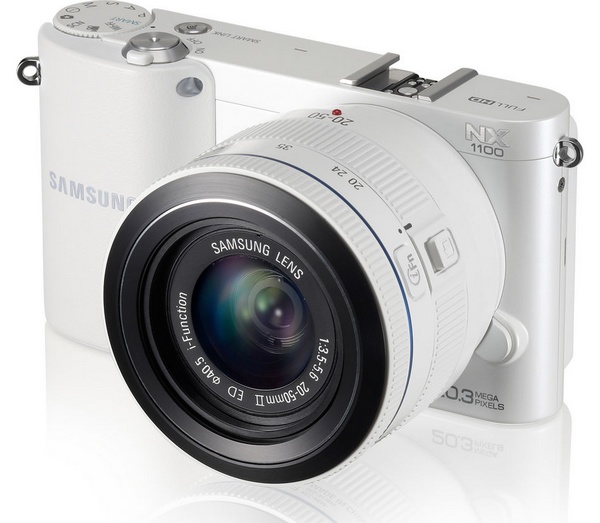 Samsung NX1100 Mirrorless Smart Camera white front