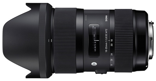 Sigma 18-35mm F1.8 DC HSM Lens offers F.18 throughout Zoom Range