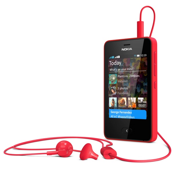 Nokia Asha 501 Feature Phone runs on Asha Platform headphones