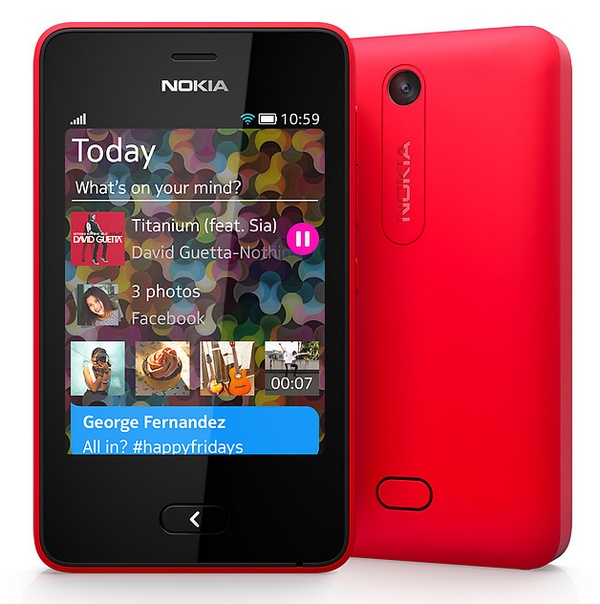 Nokia Asha 501 Feature Phone runs on Asha Platform red