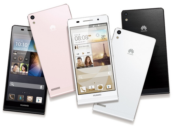 Huawei Ascend P6 ultra slim smartphone colors