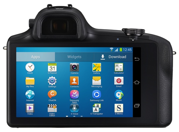 Samsung Galaxy NX Mirrorless Camera with Android back