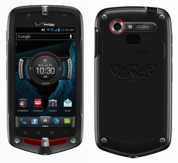 Verizon Casio G'zOne Commando 4G LTE Rugged Smartphone back