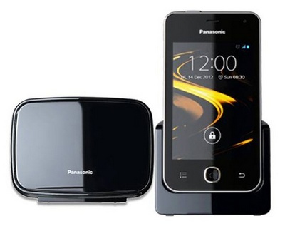Panasonic KX-PRX120 Cordless Home Phone runs Android 4.0 ICS front